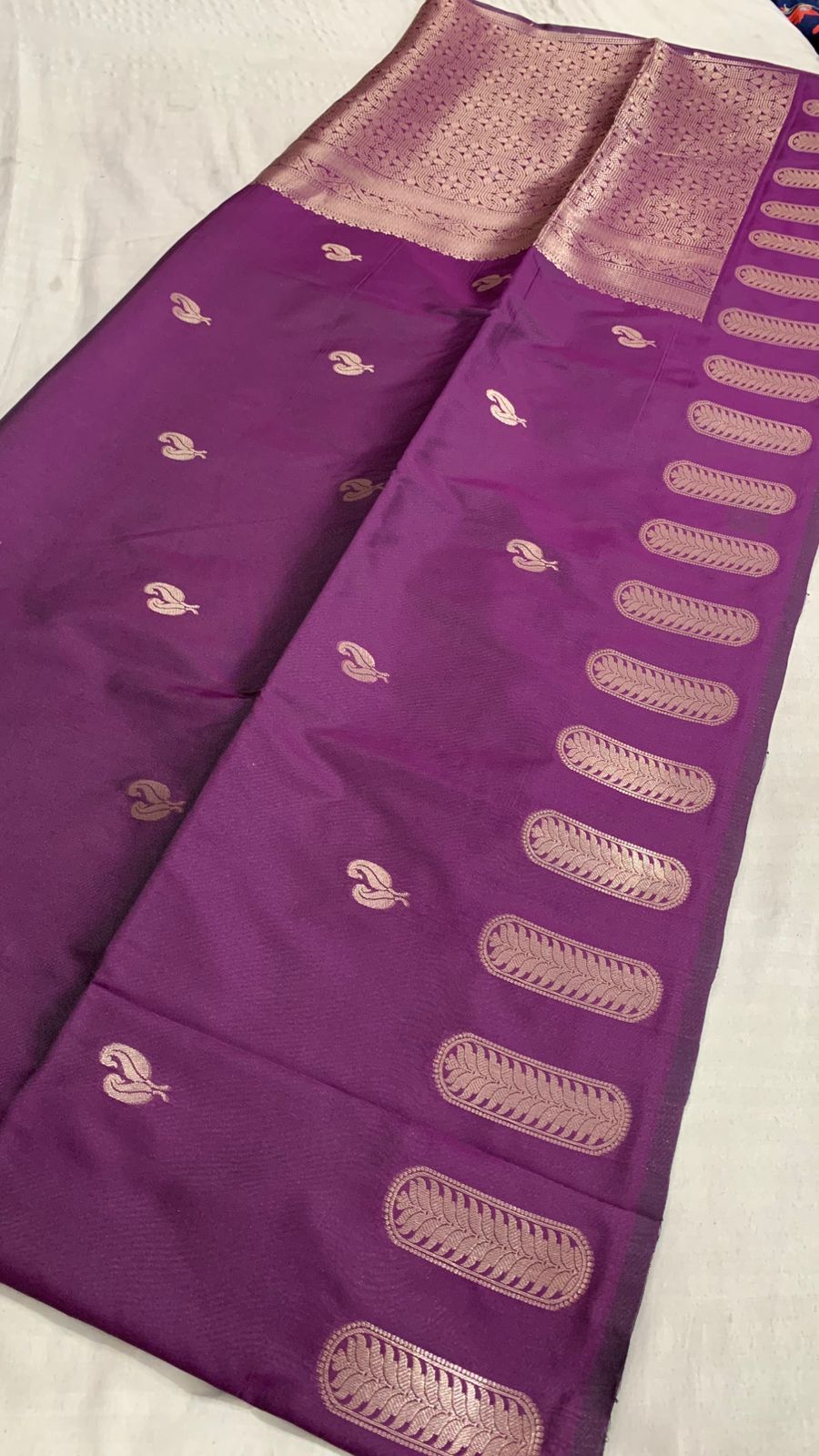 Peacock Silk Saree with Beautiful Viscose Zari Motif