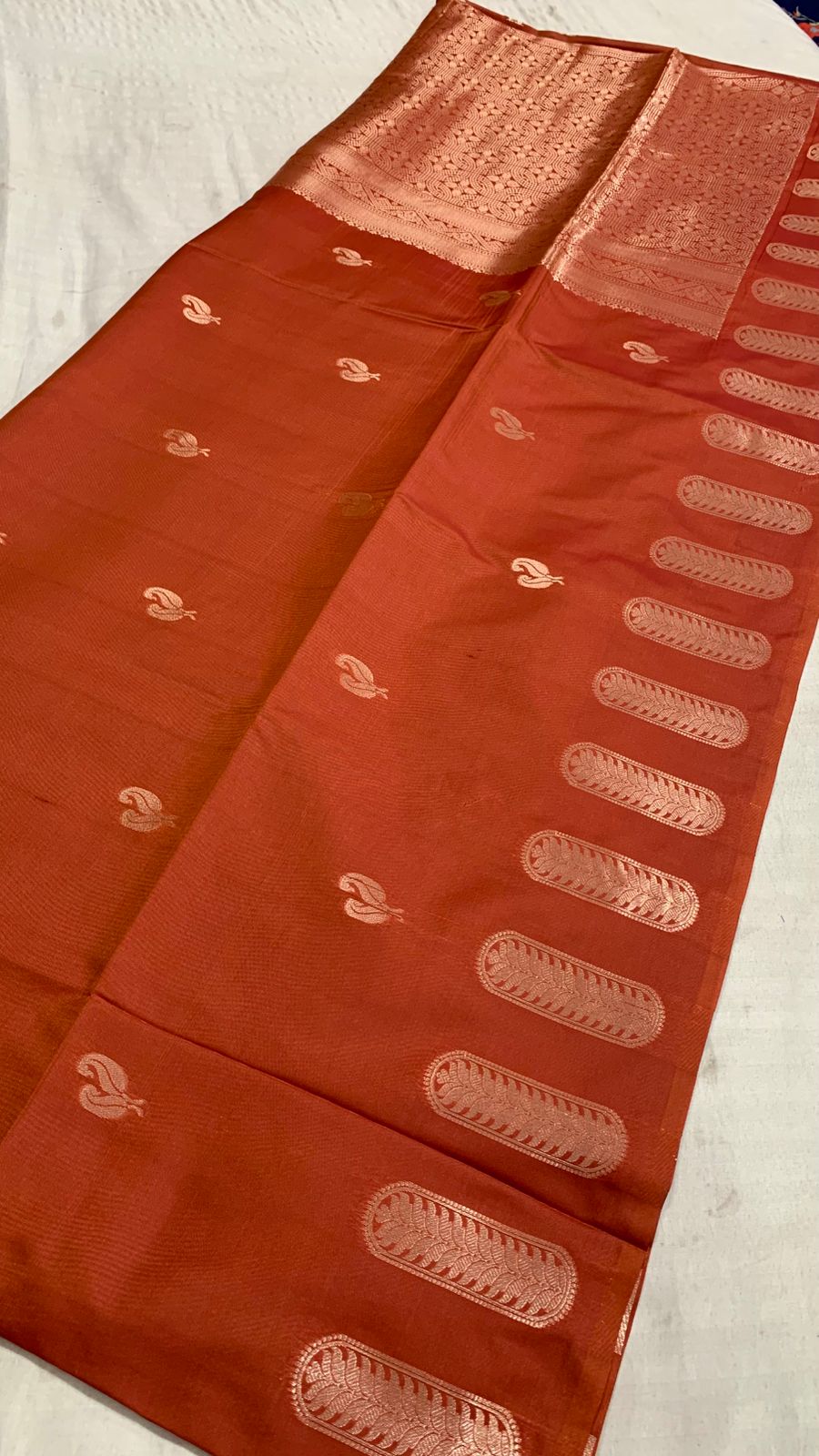 Peacock Silk Saree with Beautiful Viscose Zari Motif