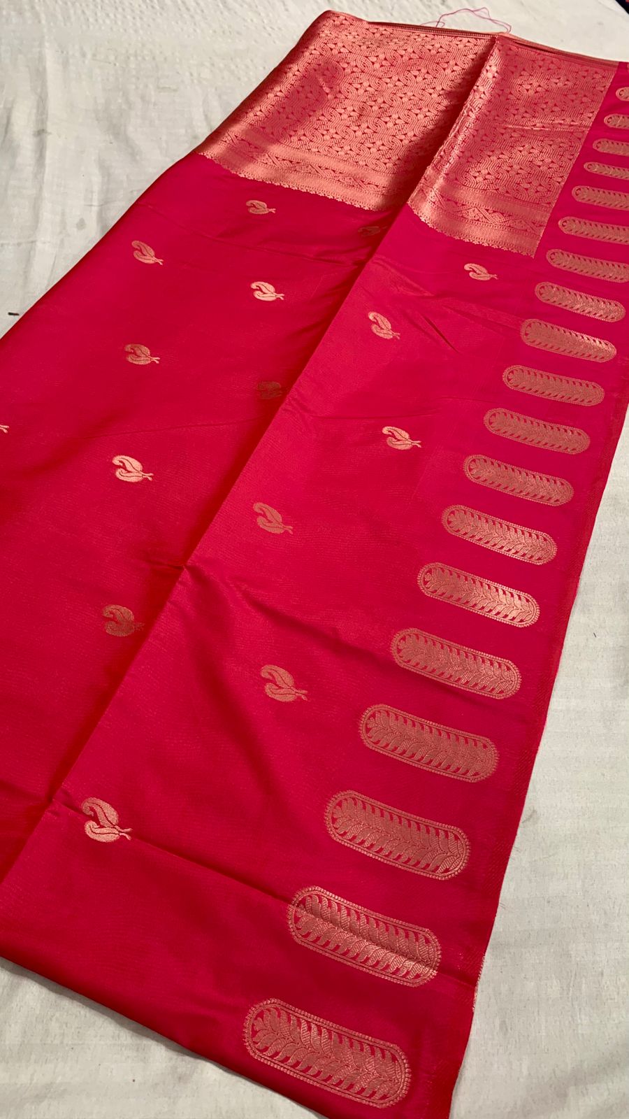 Peacock Silk Saree with Beautiful Viscose Zari Motif