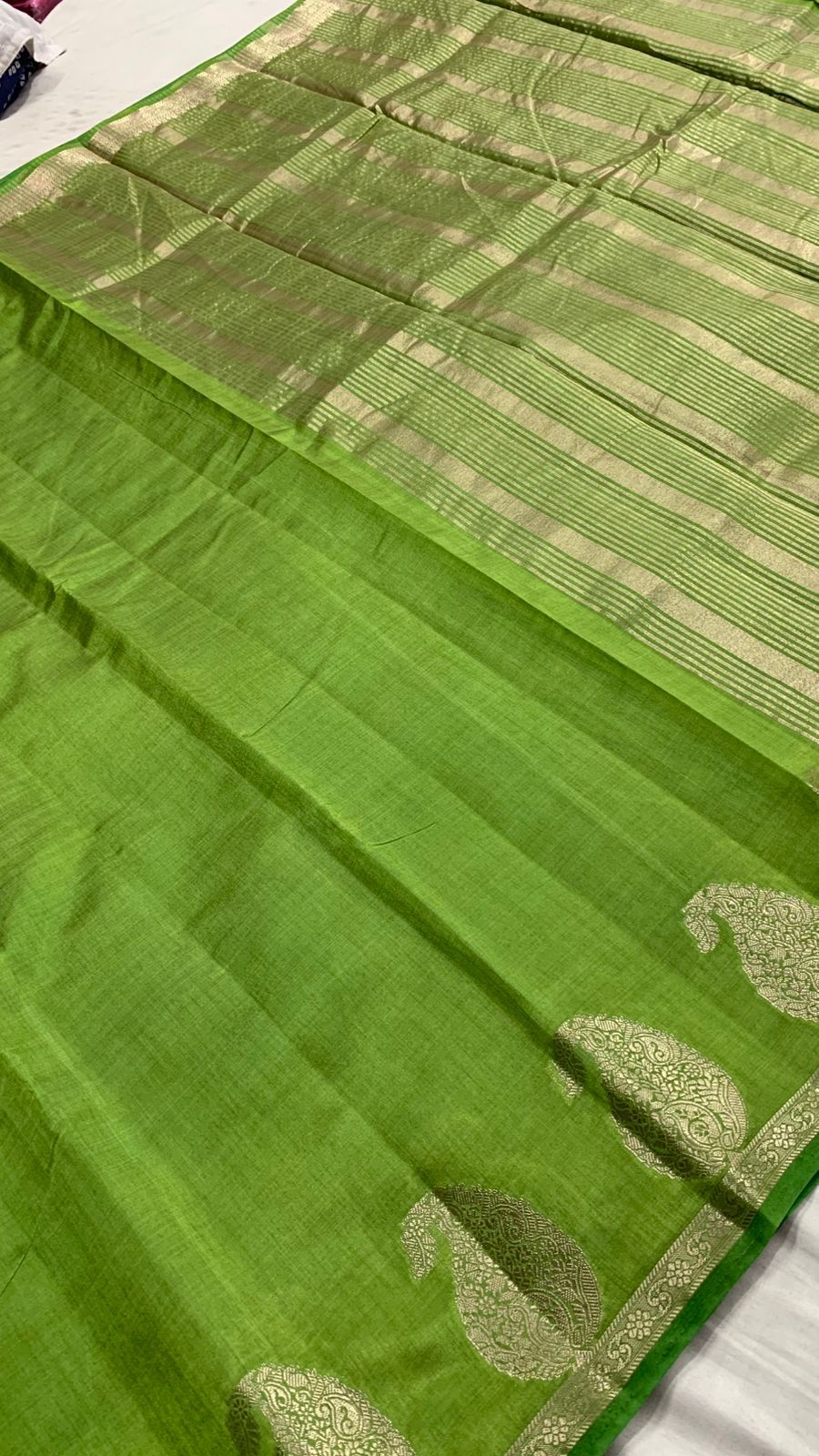 Premium Quality Raw Silk Saree in Mango Motif