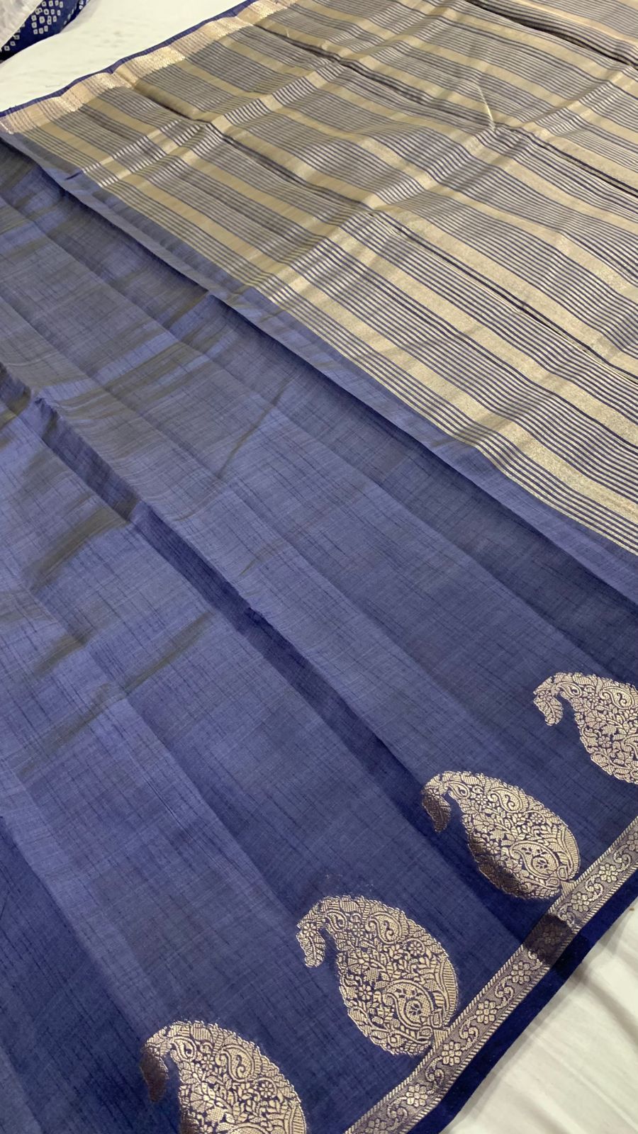 Premium Quality Raw Silk Saree in Mango Motif