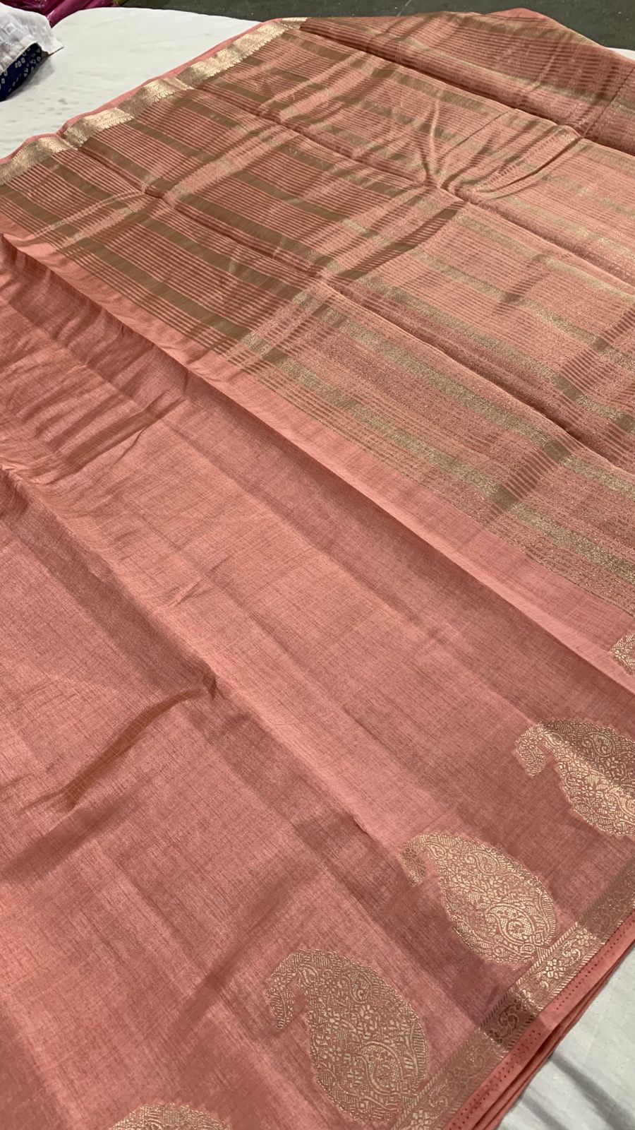 Premium Quality Raw Silk Saree in Mango Motif