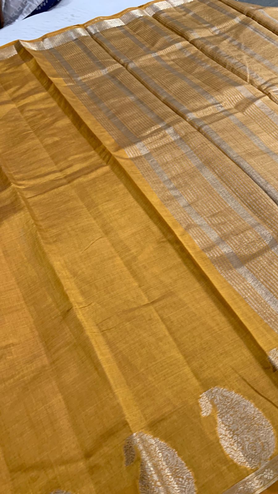 Premium Quality Raw Silk Saree in Mango Motif