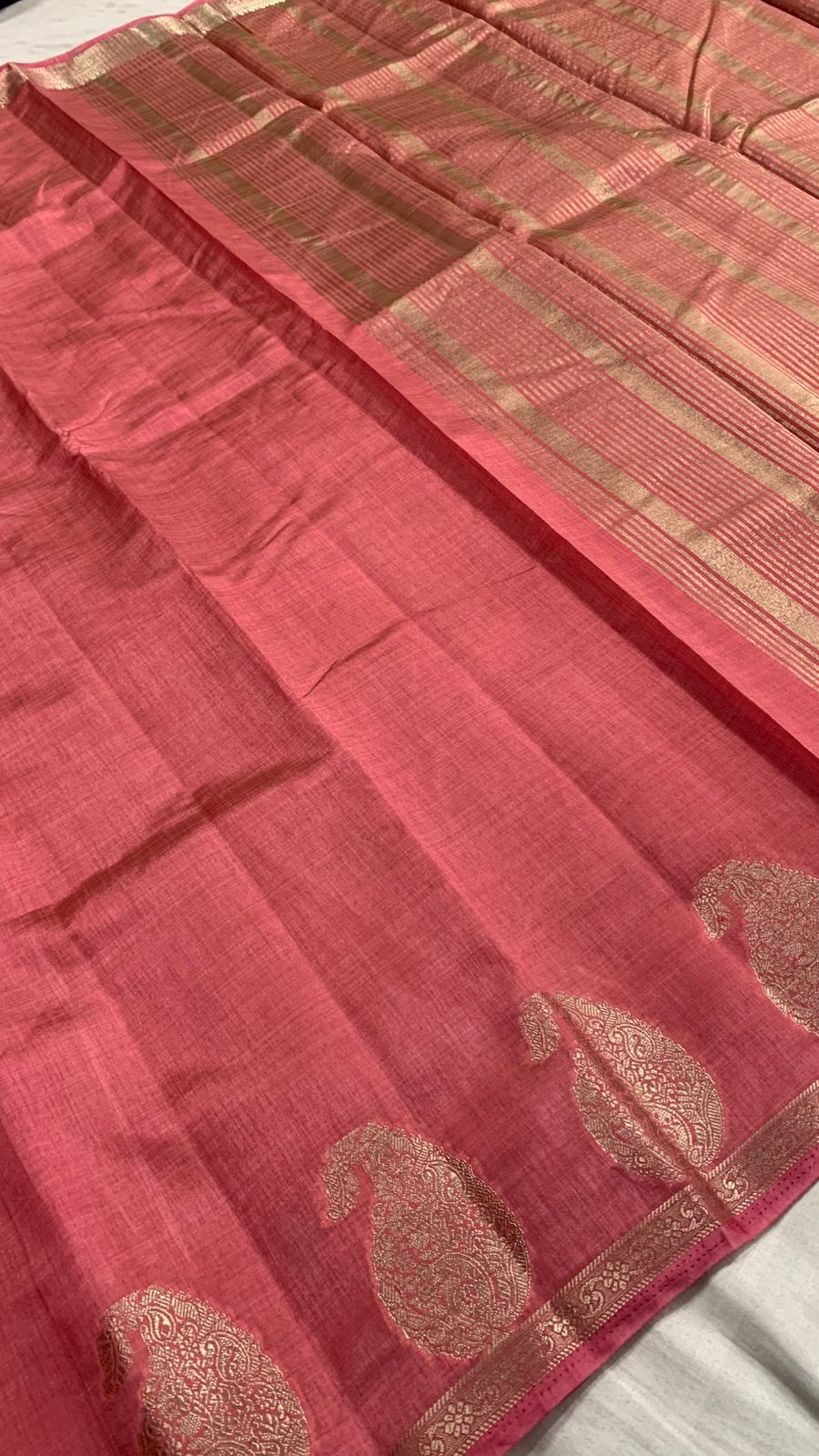 Premium Quality Raw Silk Saree in Mango Motif