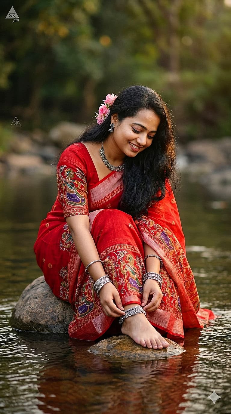 Summer Cool Linen Cotton Saree in Print