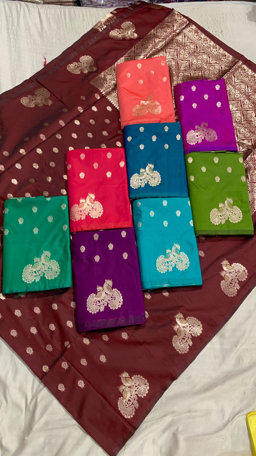 Pallavi Silk Saree with Double Side Peacock Border