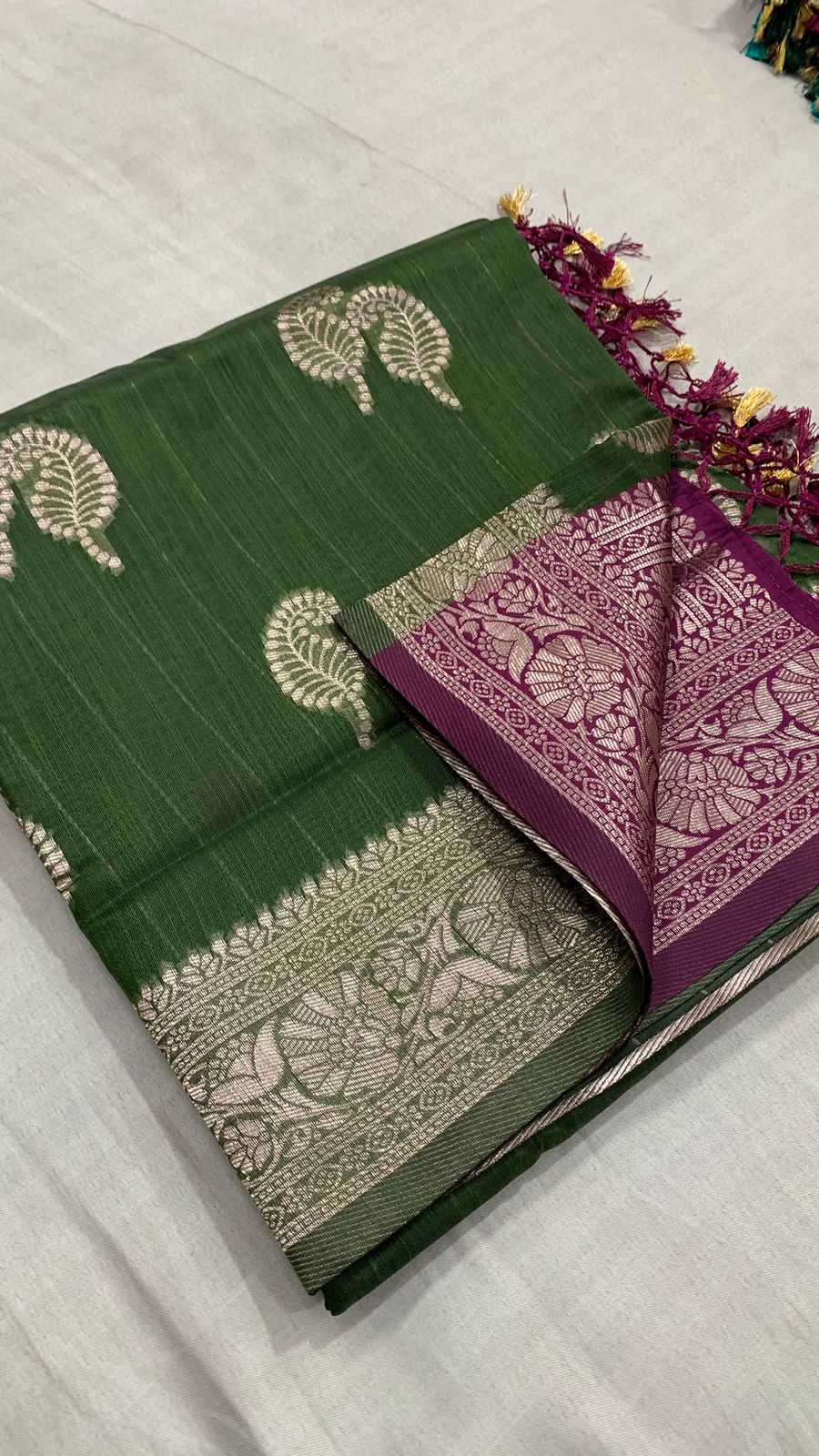 Weaving Linen Butta Saree