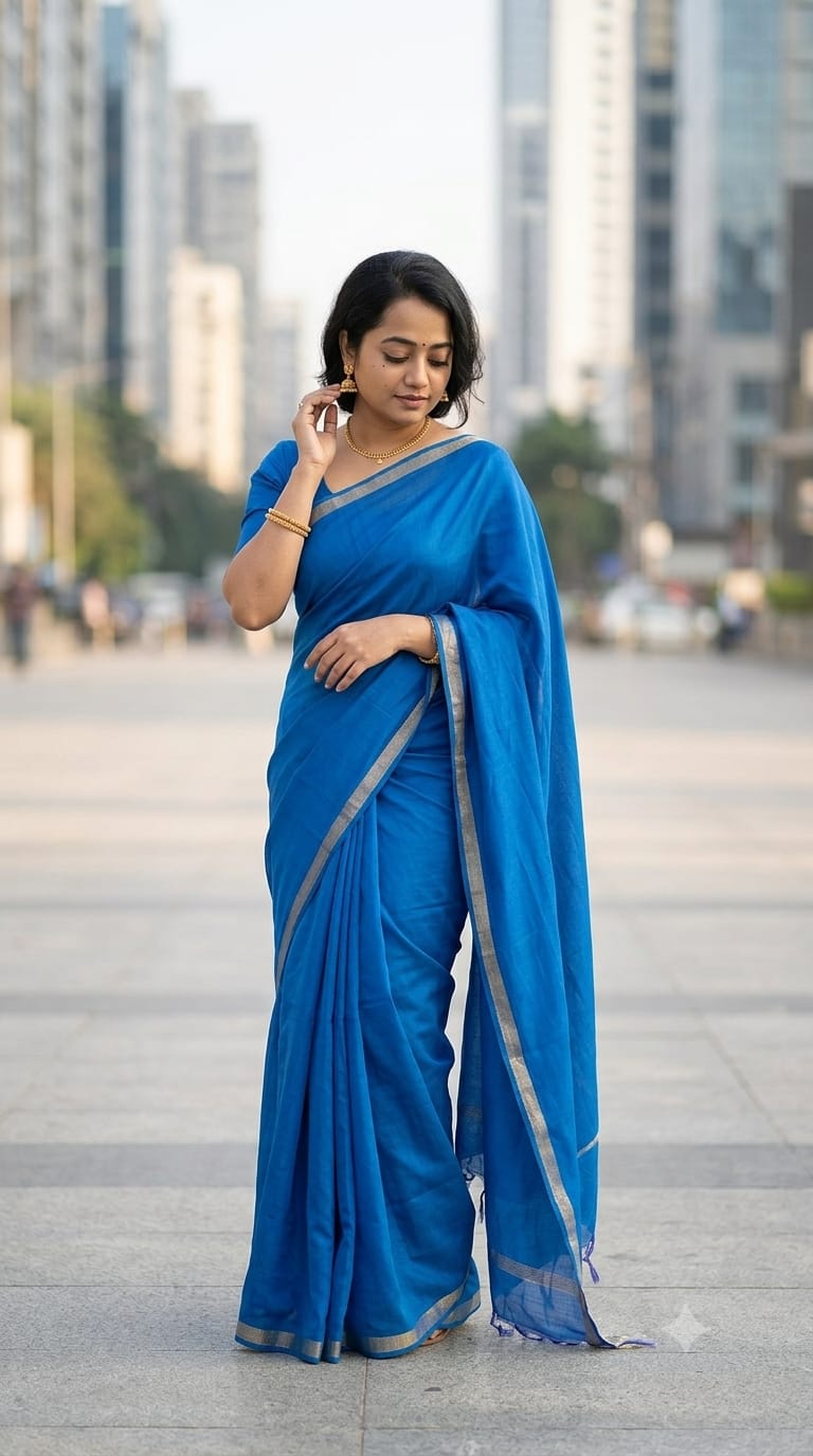 Matka Khicha Silk Saree with Patti Border