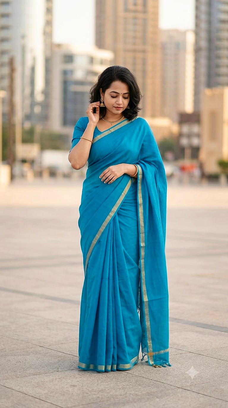 Matka Khicha Silk Saree with Patti Border