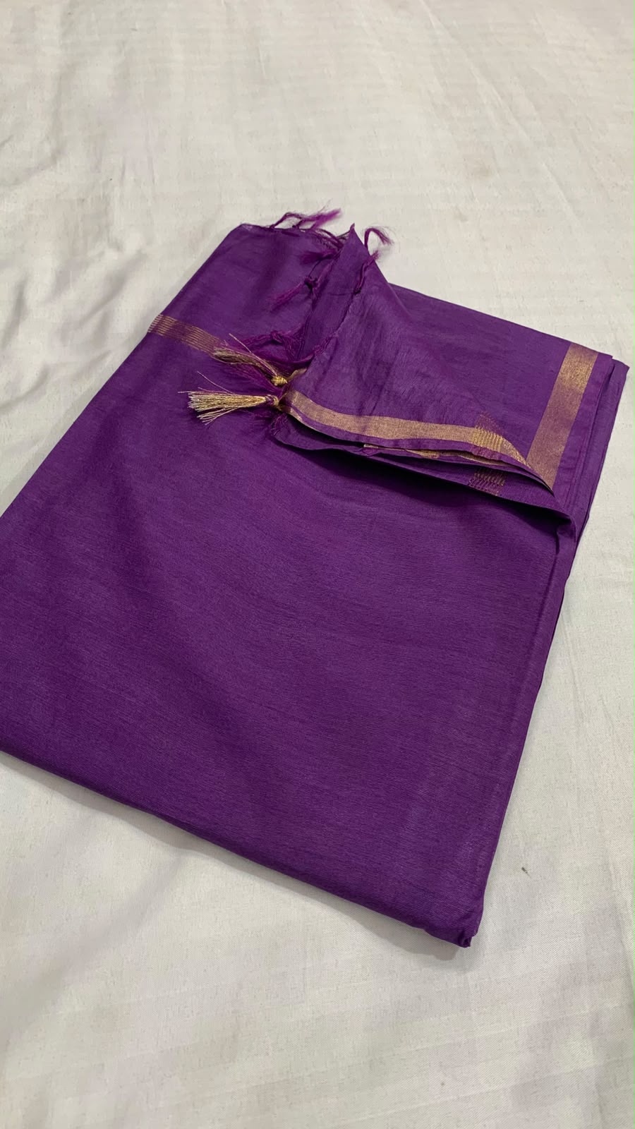 Matka Khicha Silk Saree with Patti Border