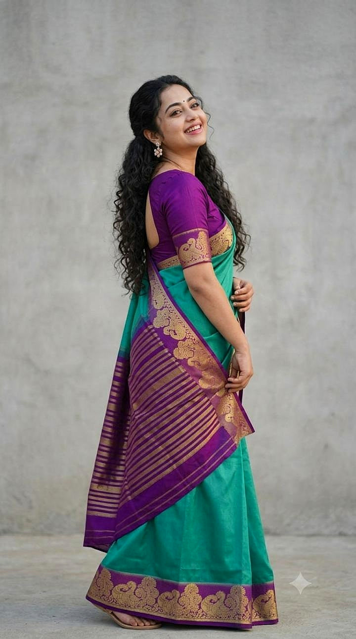 Mysore Crepe Silk Saree With Zari Weaving Border