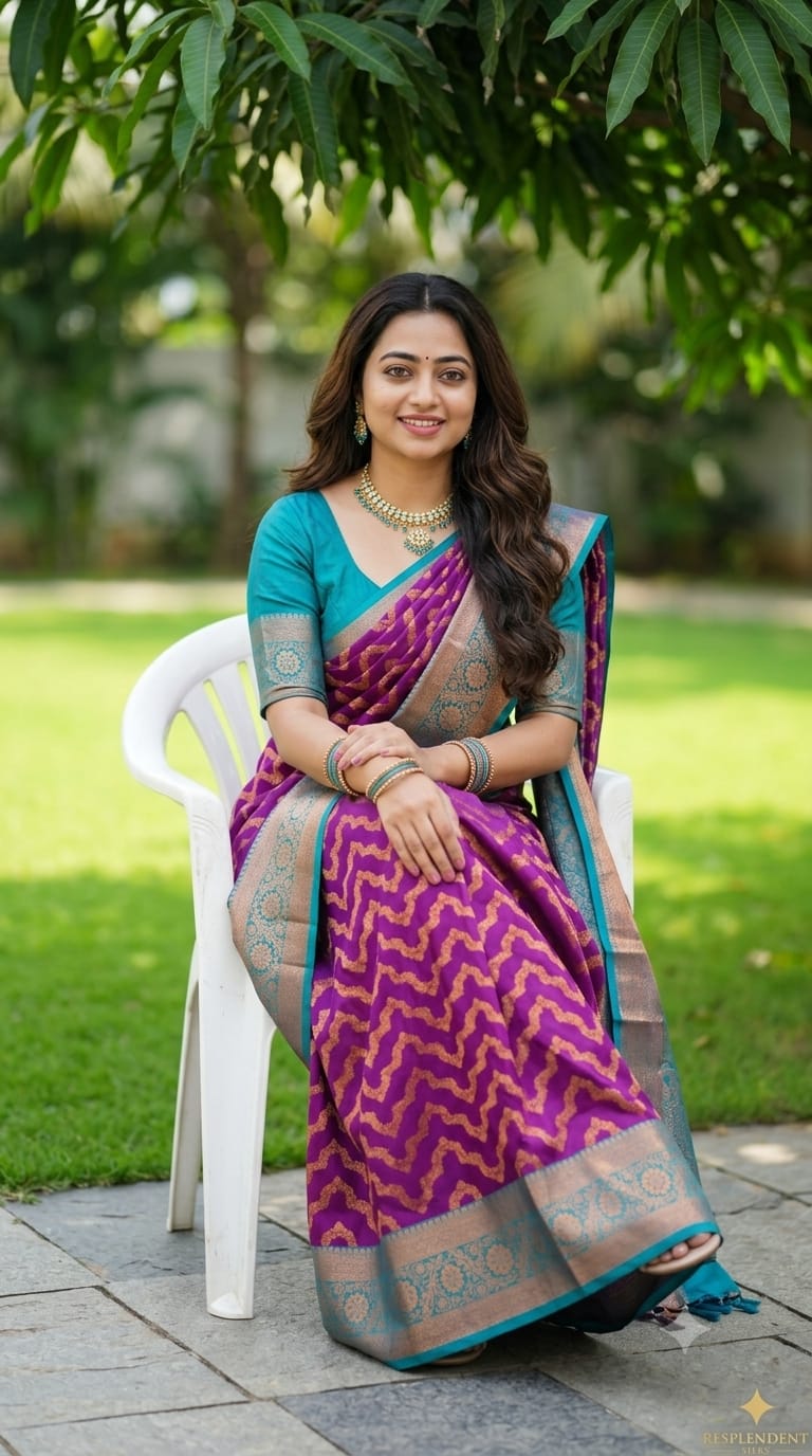 Premium Necklace Design Soft Kanchi Silk Saree