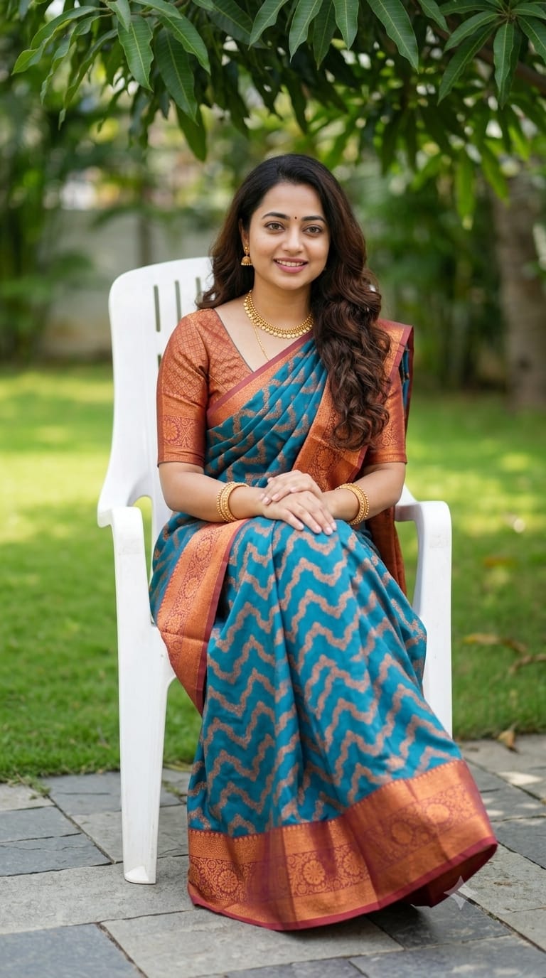 Premium Necklace Design Soft Kanchi Silk Saree