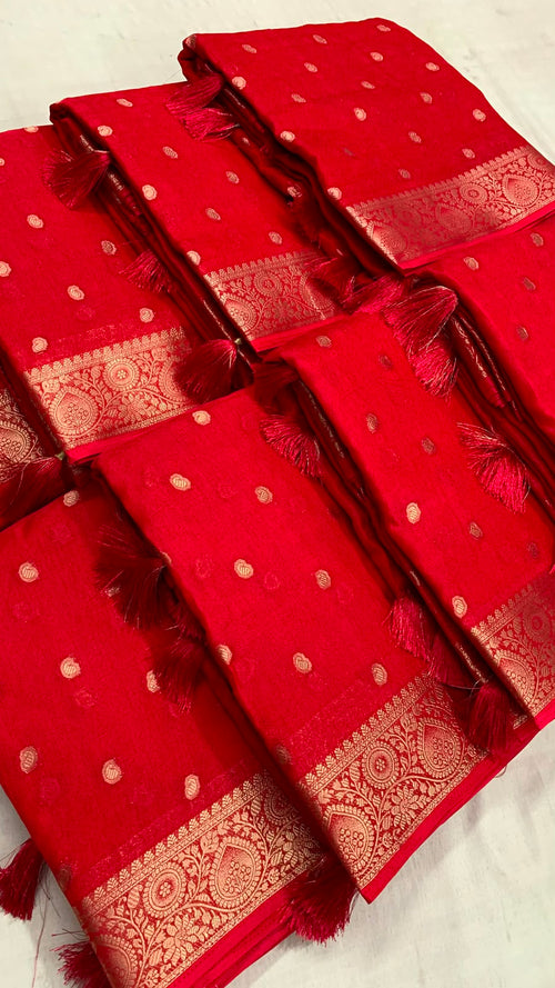 Banarasi Viscose Saree with Full Butti Weaving
