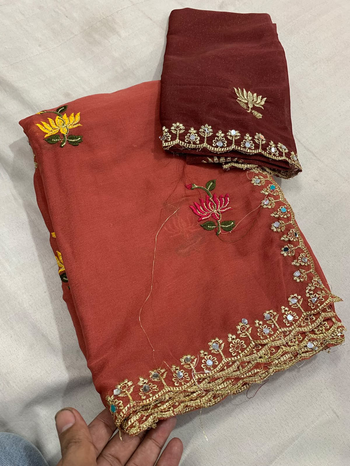 Rangoli Mirror Magic Silk Saree