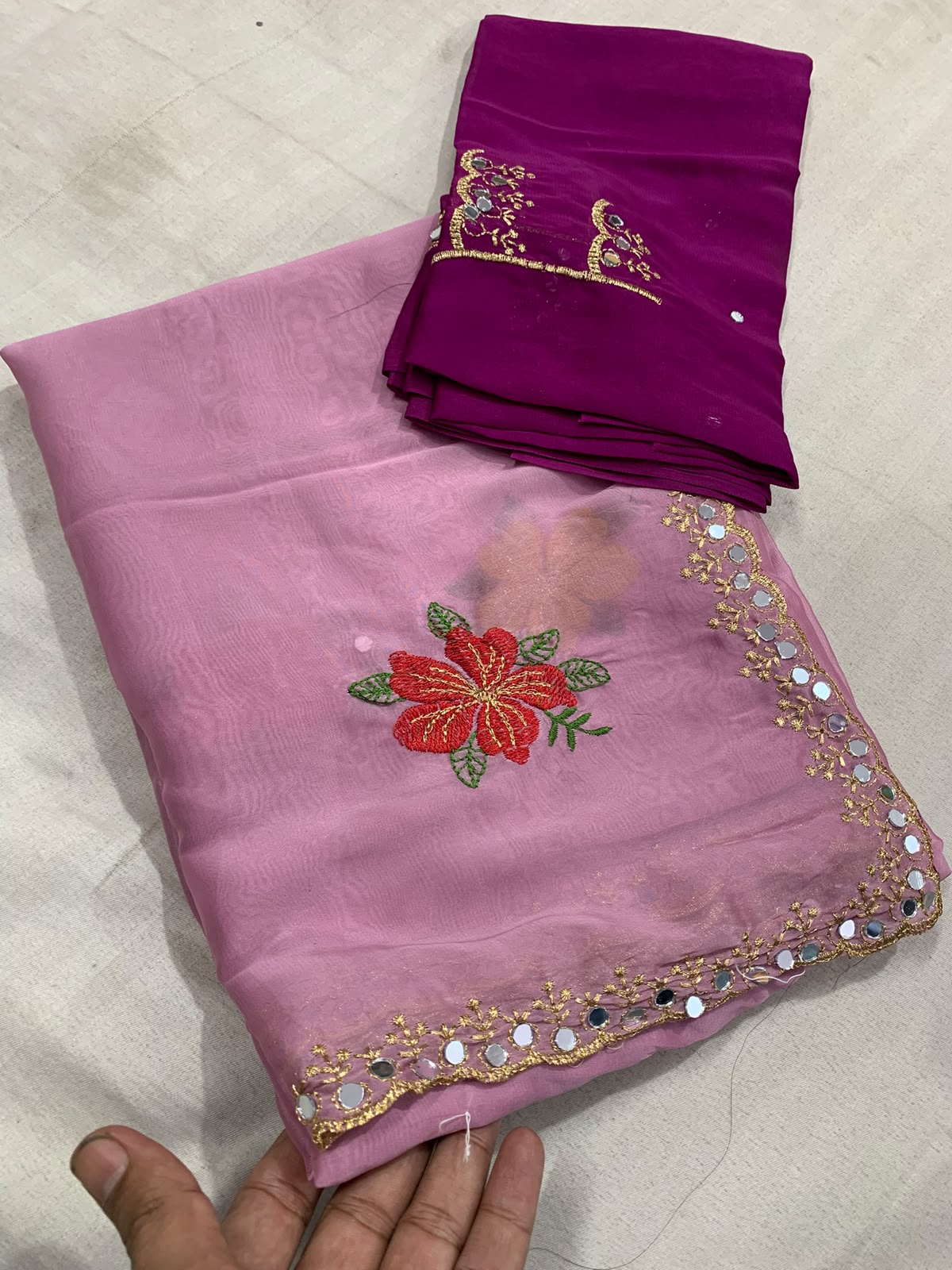 Rangoli Mirror Magic Silk Saree