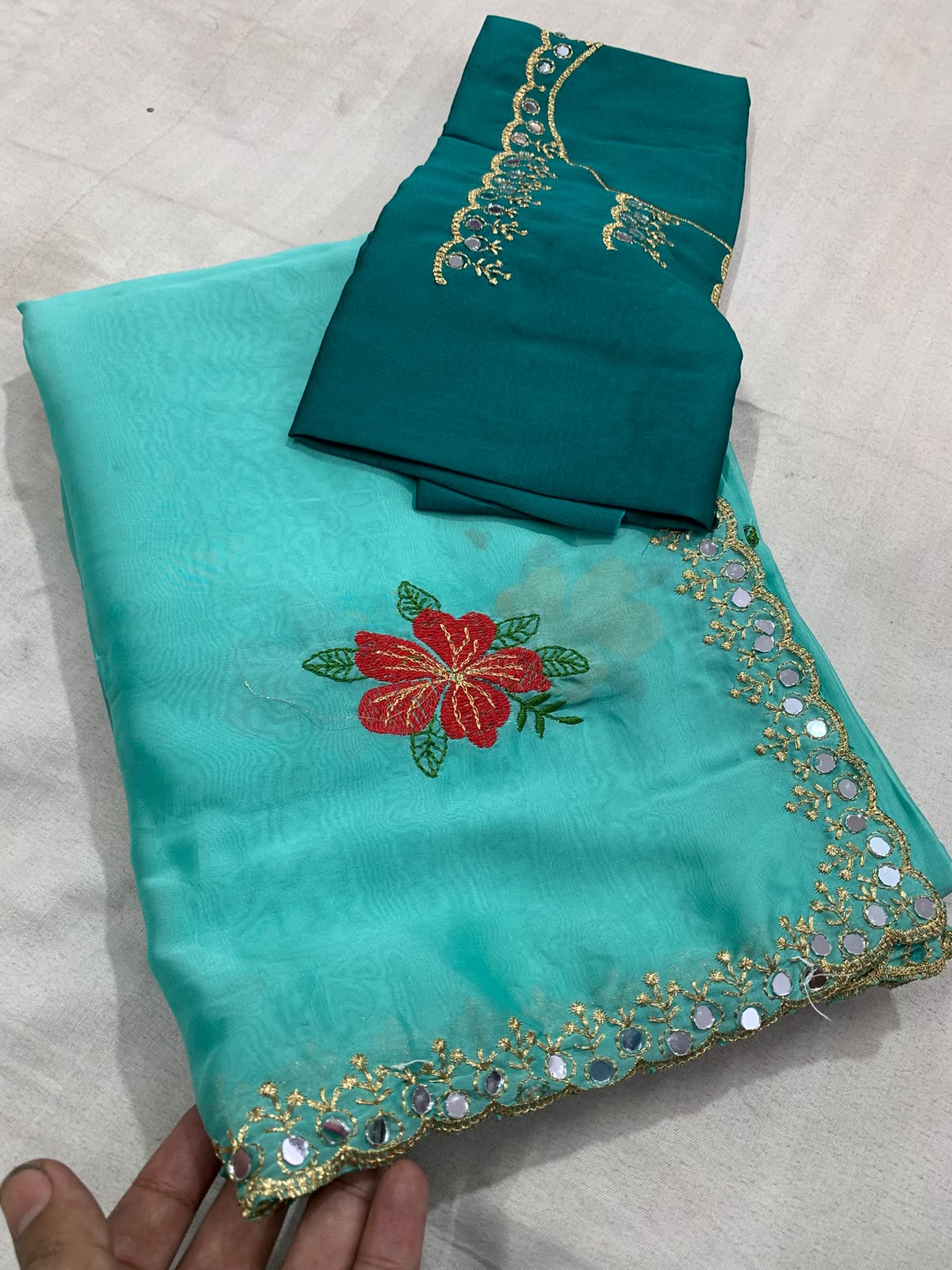 Rangoli Mirror Magic Silk Saree