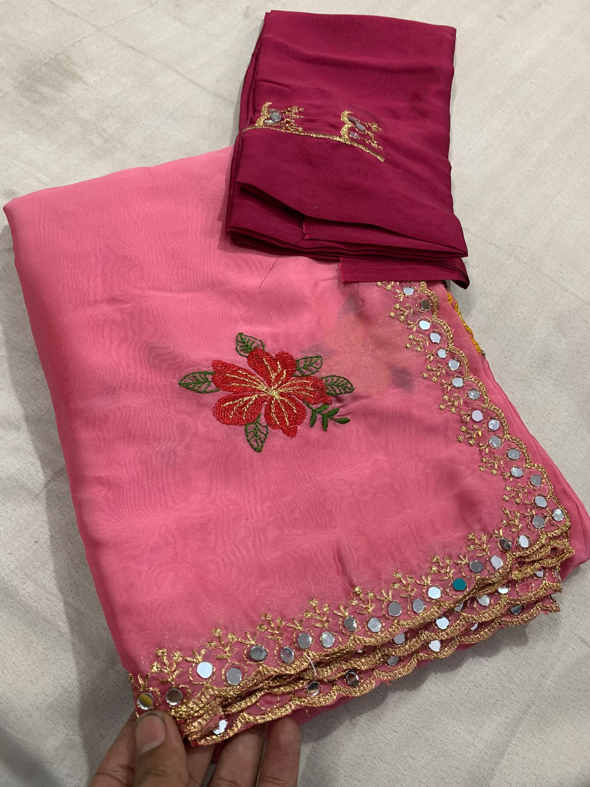 Rangoli Mirror Magic Silk Saree