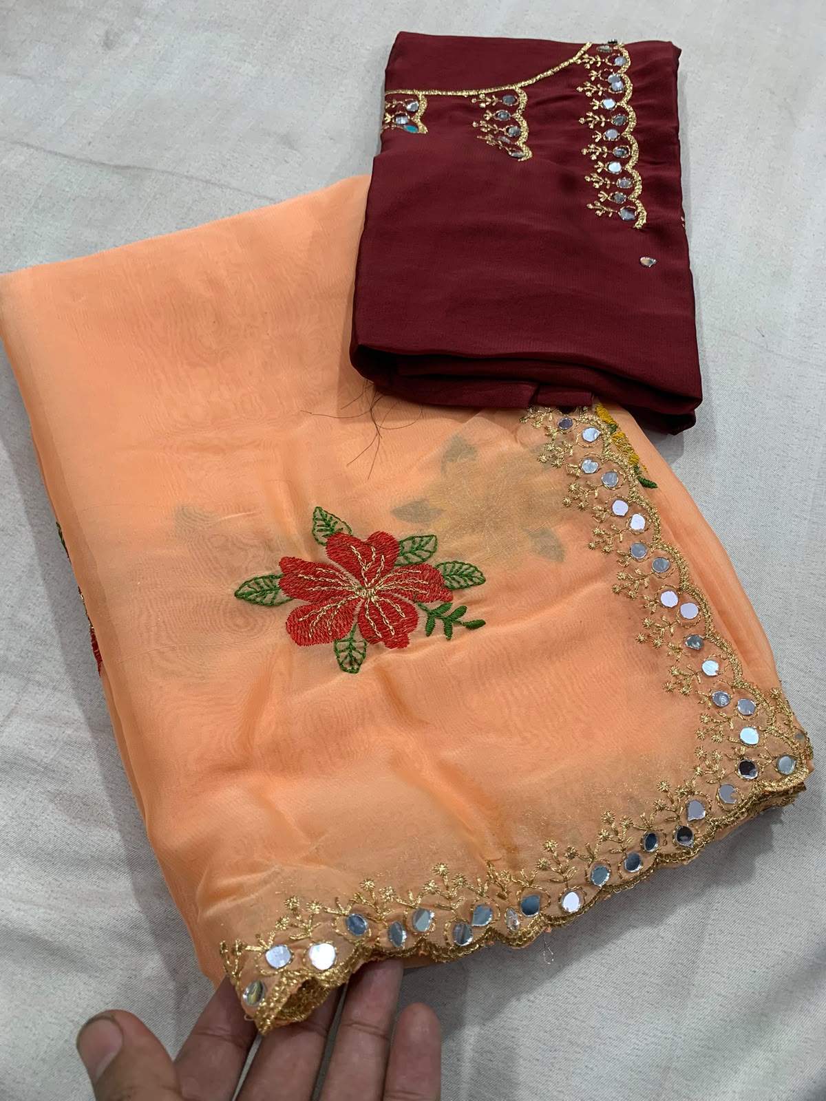 Rangoli Mirror Magic Silk Saree