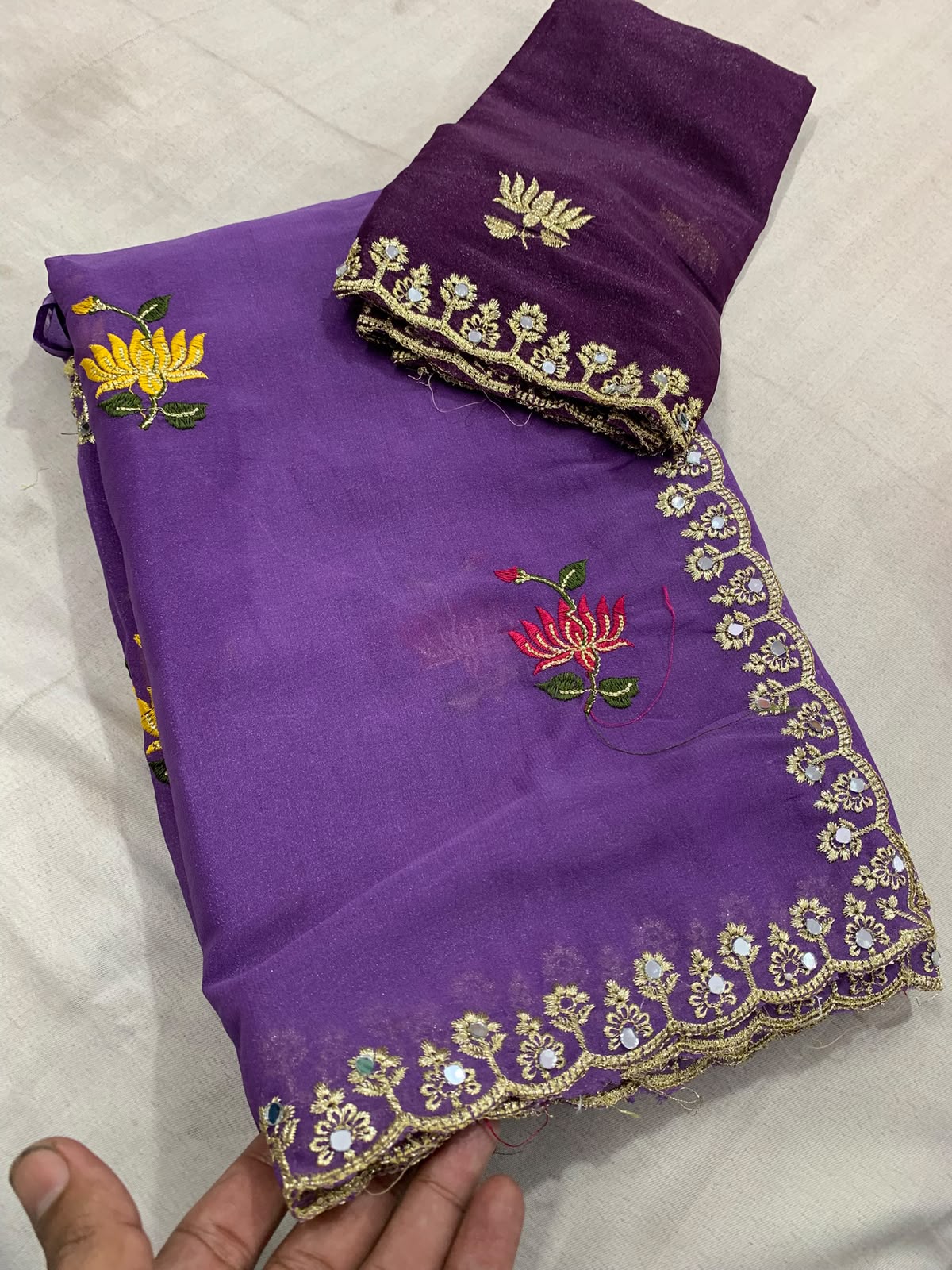 Rangoli Mirror Magic Silk Saree
