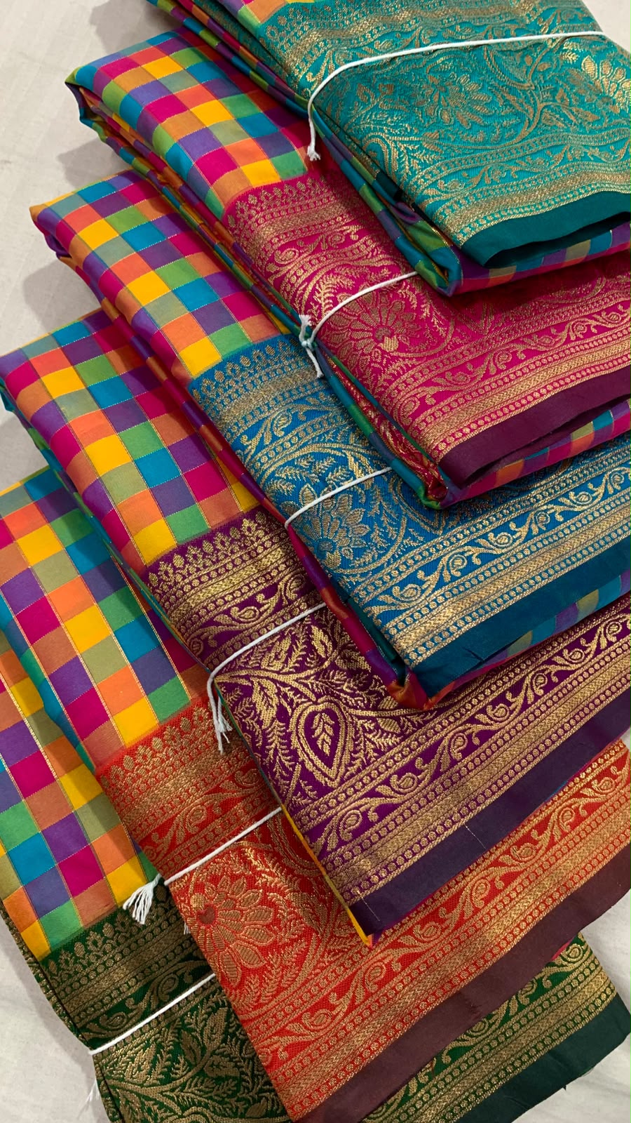 Kanjivaram Kattam Copper Zari Saree