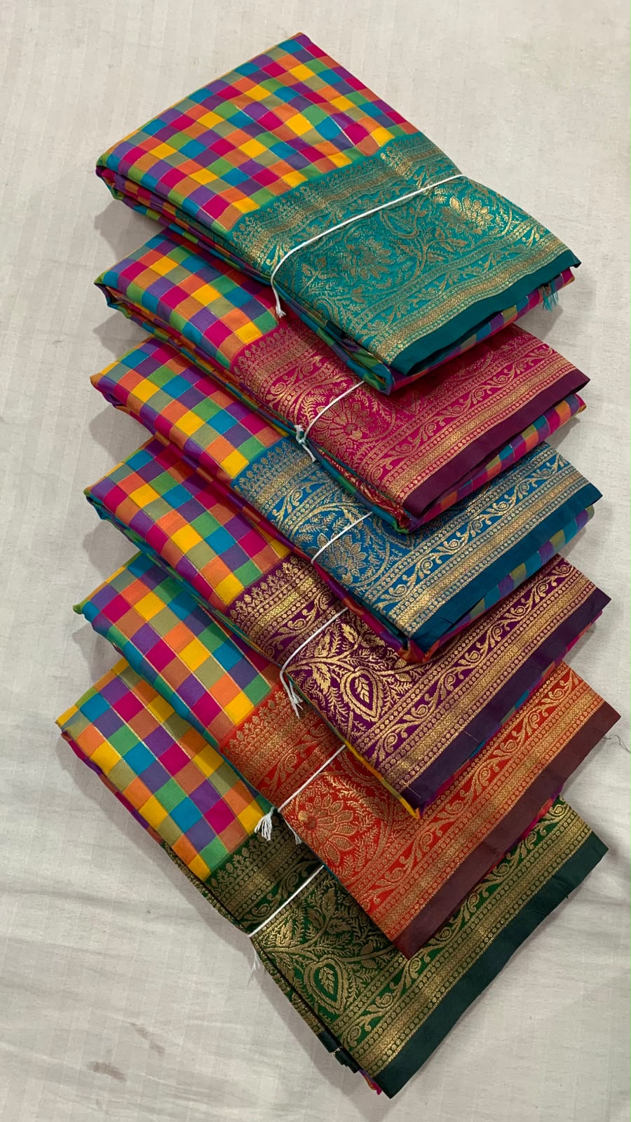 Kanjivaram Kattam Copper Zari Saree