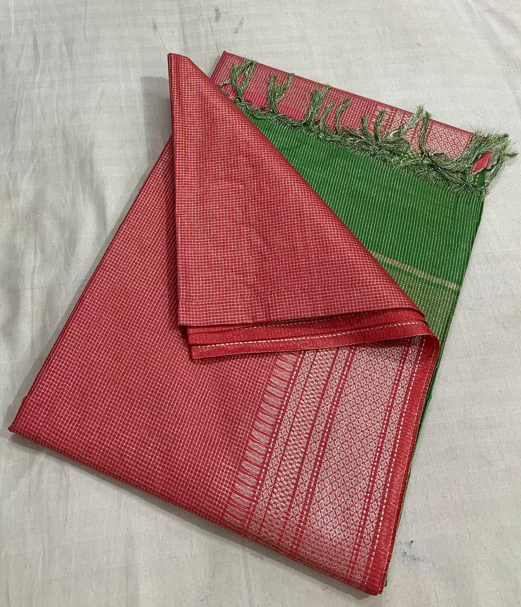 Pallavi Kollam Copper Zari Saree