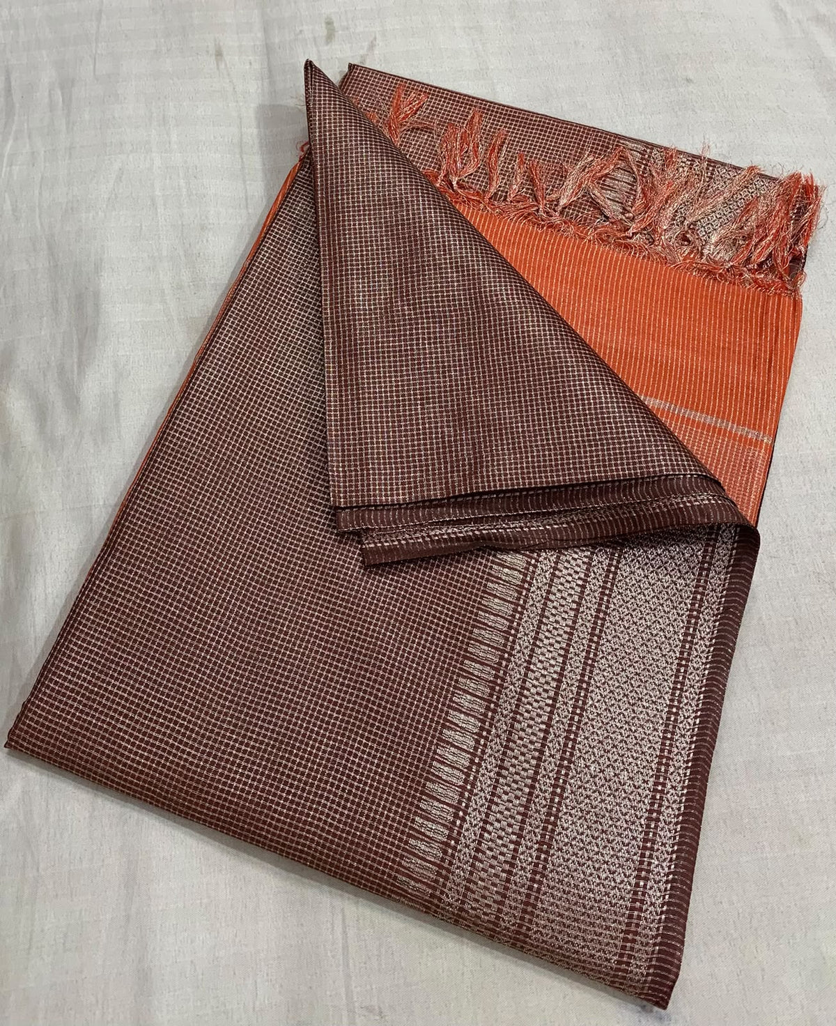 Pallavi Kollam Copper Zari Saree