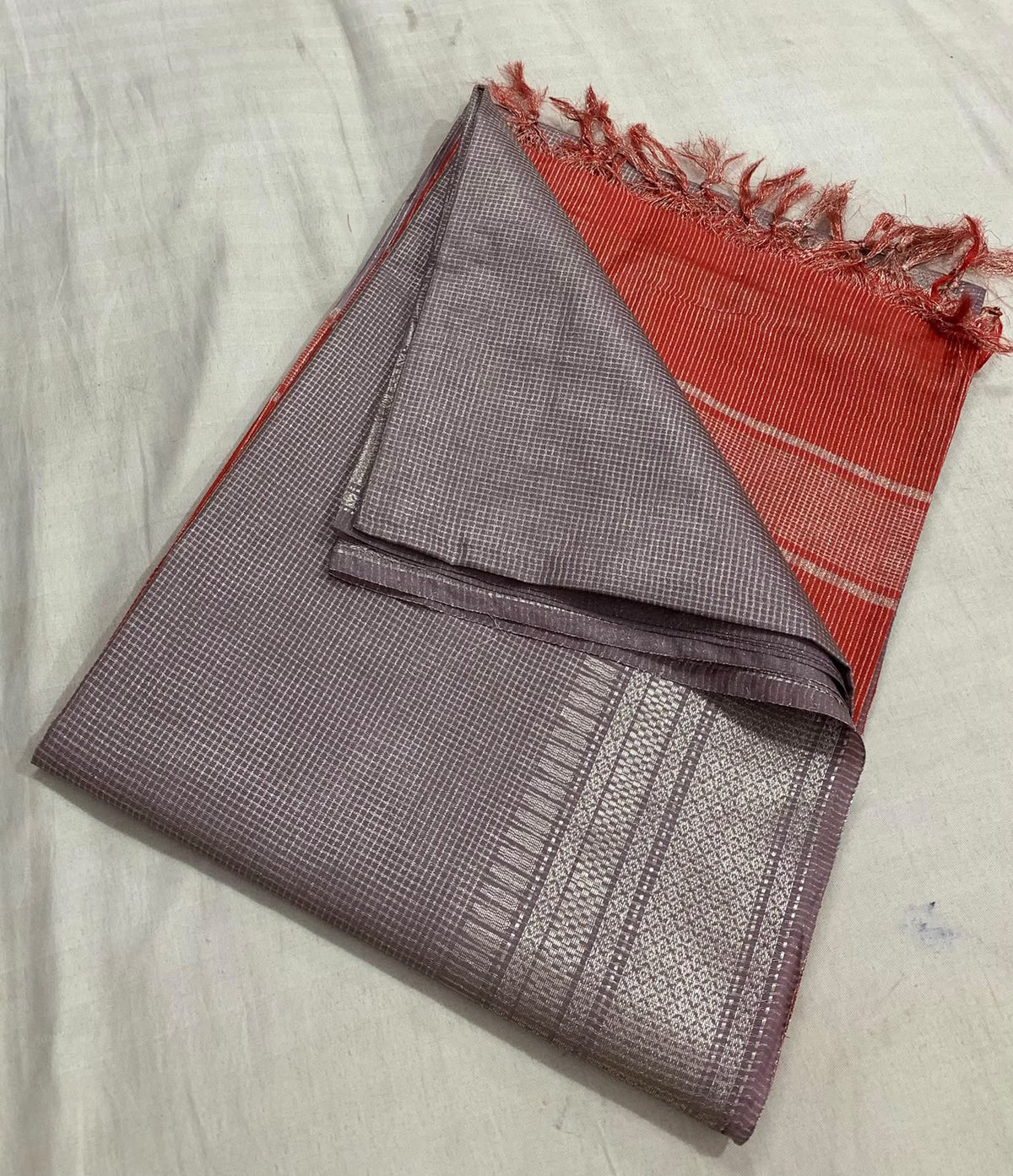 Pallavi Kollam Copper Zari Saree