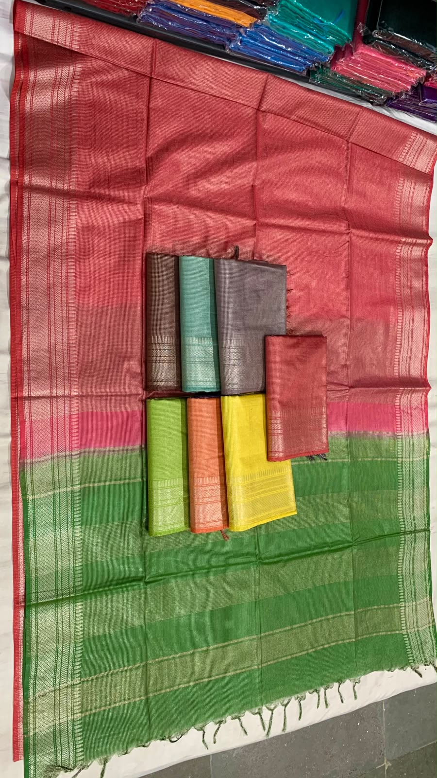 Pallavi Kollam Copper Zari Saree