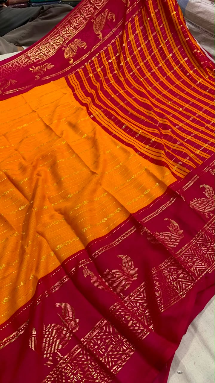 Sharmili Foil Print Georgette Saree